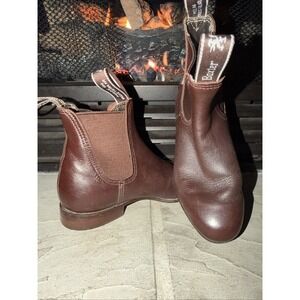 Baxter Women's Pull On Ankle Boots Brown See Photo Leather Upper Round Toe B39